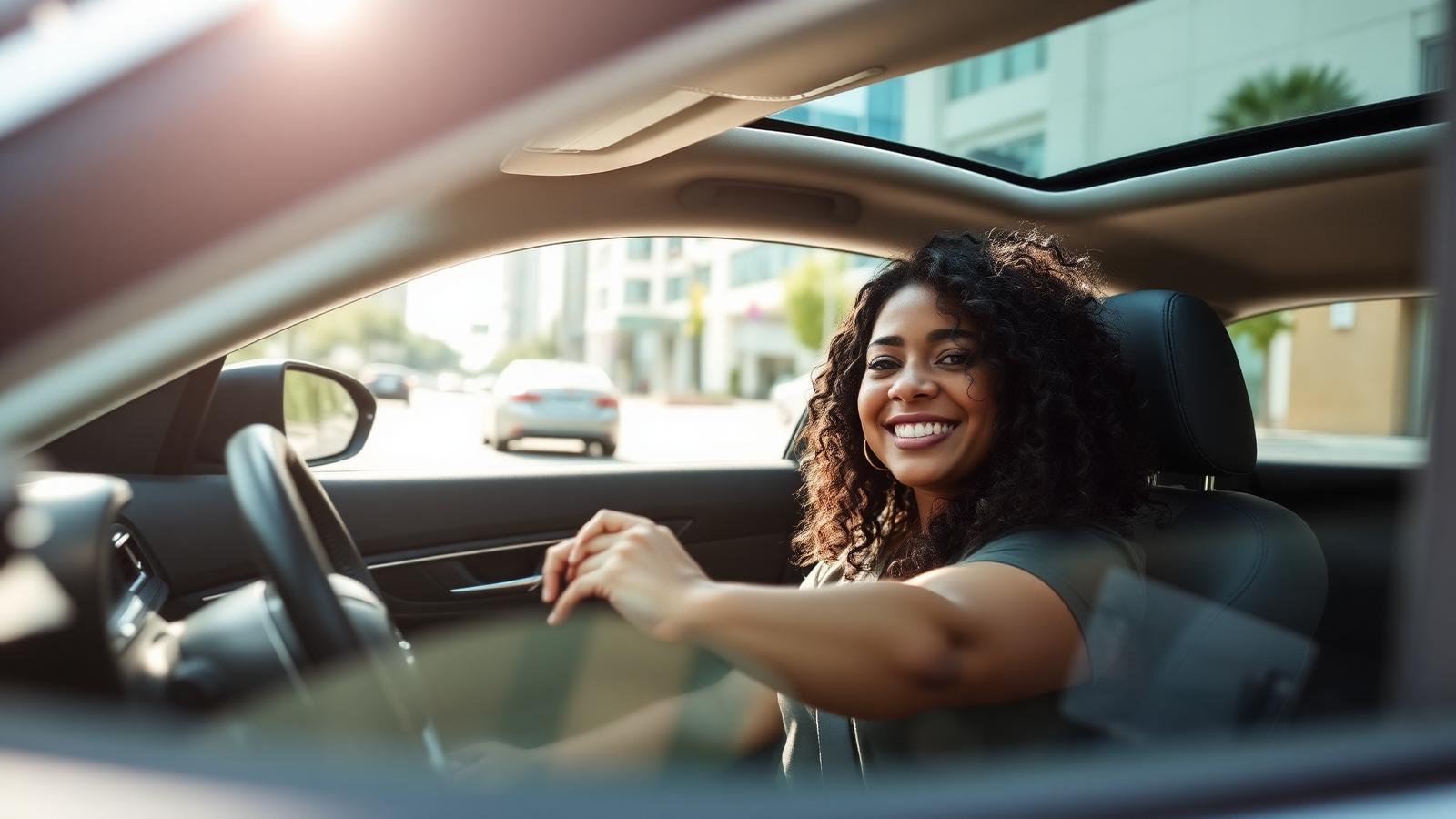 Motorista dirigindo em via urbana brasileira